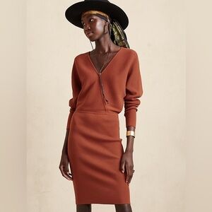 Banana Republic Rust Long Sleeve sweater Dress